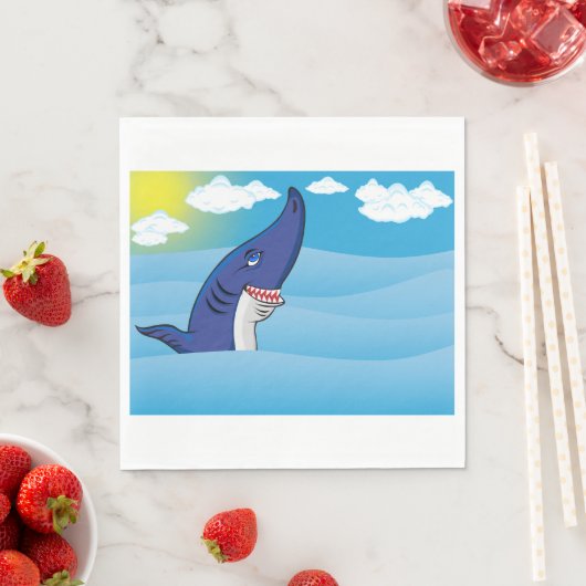 Hai im Ozean Serviette (Beispiel)