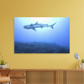 Hai im Ozean, Sicht im niedrigen Winkel Leinwanddruck (Insitu (Wohnzimmer))