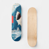 Hai im Ozean Skateboard (Vorderseite)