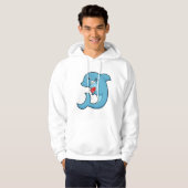 Hai im Poker mit Poker-Karten Hoodie (Vorne ganz)