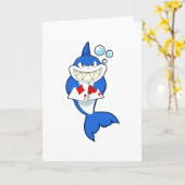 Hai im Poker mit Poker-Karten Karte (Gelbe Blume)