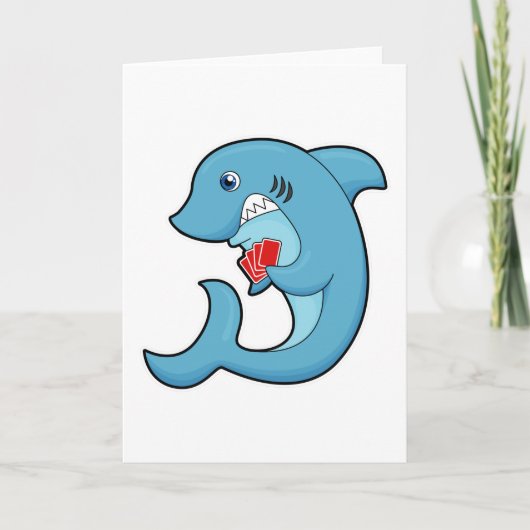 Hai im Poker mit Poker-Karten Karte (Vorderseite)