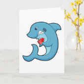 Hai im Poker mit Poker-Karten Karte (Gelbe Blume)