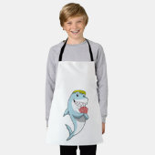 Hai im Poker mit Poker-Karten Schürze (Getragen)