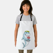 Hai im Poker mit Poker-Karten Schürze (Insitu)