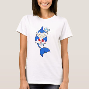 Hai im Poker mit Poker-Karten T-Shirt