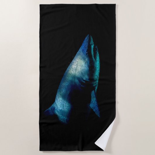 Hai im Schatten Strandtuch (Vorderseite)