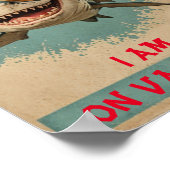 Hai im Urlaub Vintag Poster (Ecke)