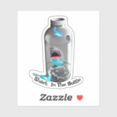 Hai in der Flasche Aufkleber (Blatt)