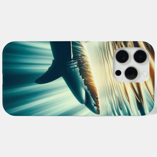 Hai in der Tiefsee und Sonnenlicht Case-Mate iPhone Hülle (Rückseite (Horizontal))