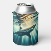Hai in der Tiefsee und Sonnenlicht Dosenkühler (Kanne Rückseite)