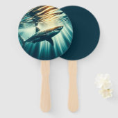 Hai in der Tiefsee und Sonnenlicht Fächer (Vorne und Hinten)