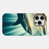 Hai in der Tiefsee und Sonnenlicht iPhone Hülle (Rückseite (Horizontal))