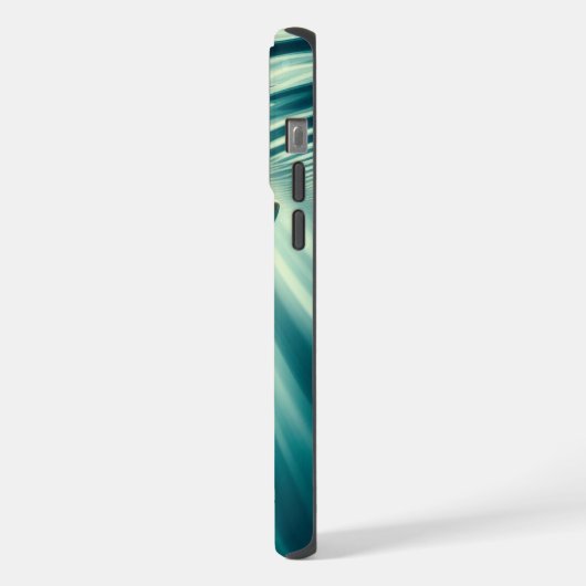 Hai in der Tiefsee und Sonnenlicht iPhone Hülle (Linke Seite)