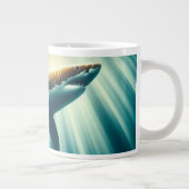 Hai in der Tiefsee und Sonnenlicht Jumbo-Tasse (Rechts)