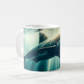 Hai in der Tiefsee und Sonnenlicht Kaffeetasse (Vorderseite Links)