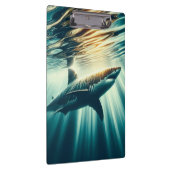 Hai in der Tiefsee und Sonnenlicht Klemmbrett (Rechts)