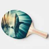 Hai in der Tiefsee und Sonnenlicht Tischtennis Schläger (Seitenansicht)