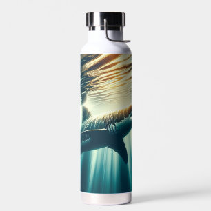 Hai in der Tiefsee und Sonnenlicht Trinkflasche