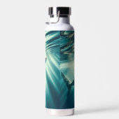 Hai in der Tiefsee und Sonnenlicht Trinkflasche (Rechts)