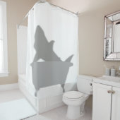 Hai in der Tube Funny Shadow Silhouette Duschvorhang (Beispiel)