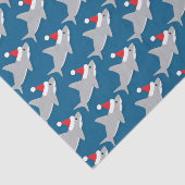 Hai in der Weihnachtsmannmütze Weihnachtsgebäck Seidenpapier (Ausschnitt)