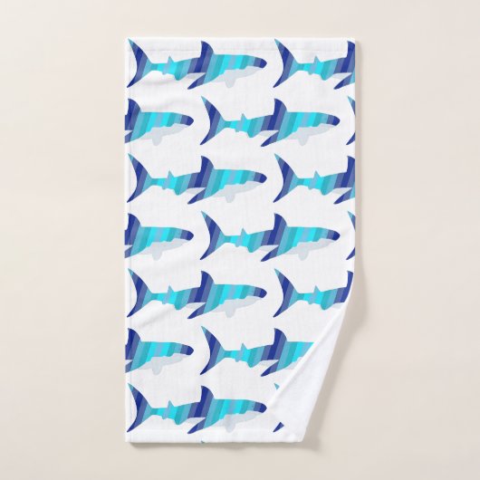 Hai in Schatten von blauem Handtuch Badhandtuch Set (Handtuch)
