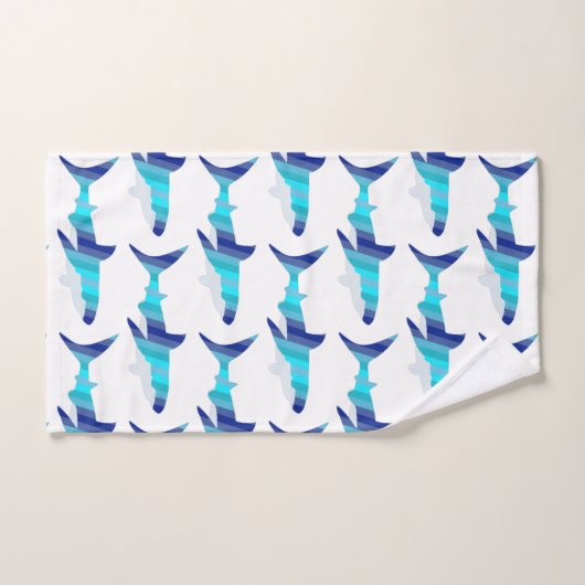 Hai in Schatten von blauem Handtuch Badhandtuch Set (Handtuch)