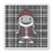 Hai in Scottish Disguise - charmanter Katzenhai Aufkleber (Vorderseite)