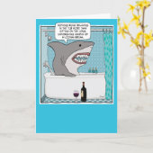 Hai in Tub hat Schmerzen im Hintern Funny Geburtst Karte (Gelbe Blume)