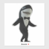 Hai in tuxfarbenem niedlichen Aufkleber (Blatt)