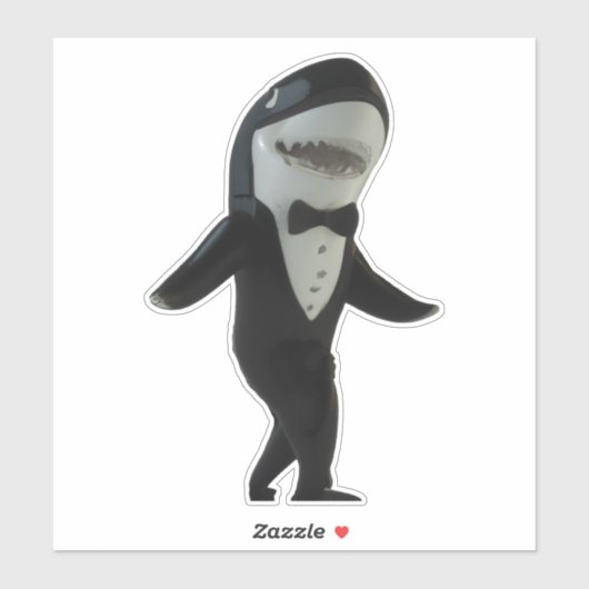 Hai in tuxfarbenem niedlichen Aufkleber (Blatt)