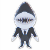 Hai in tuxfarbenem niedlichen Aufkleber (Vorderseite)