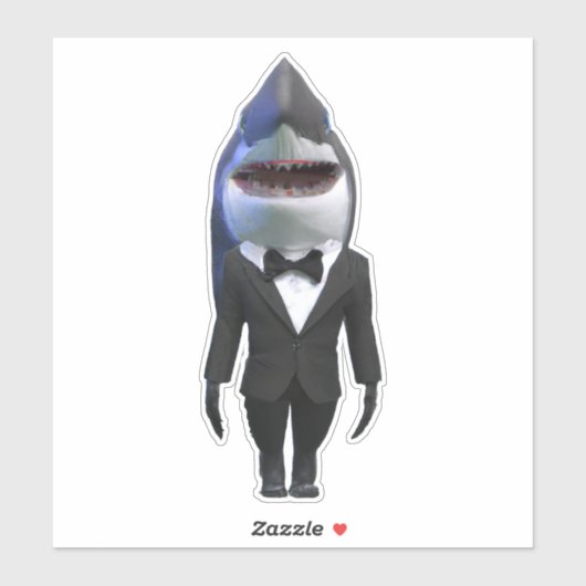 Hai in tuxfarbenem niedlichen Aufkleber (Blatt)