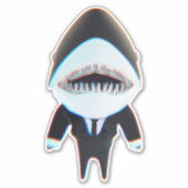 Hai in tuxfarbenem niedlichen Aufkleber (Vorderseite)