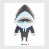 Hai in tuxfarbenem niedlichen Aufkleber (Blatt)