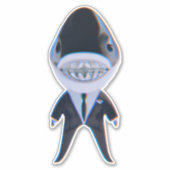 Hai in tuxfarbenem niedlichen Aufkleber (Vorderseite)