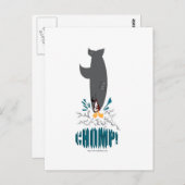 Hai isst eine Ente Postkarte (Vorne/Hinten)