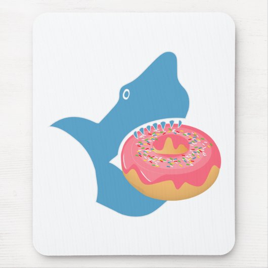 Hai isst einen Donut Mousepad (Vorne)