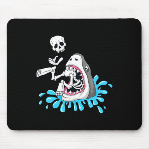 Hai isst Skeleton Spaß Halloween Jungs Mädchen Kin Mousepad