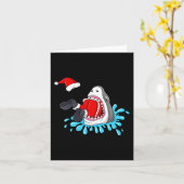 Hai isst Weihnachtsmänner Mädchen Kinder X Karte (Gelbe Blume)