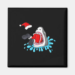 Hai isst Weihnachtsmänner Mädchen Kinder X Magnet