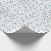 Hai ist ein Mädchen Geschenkpapier (Ecke)