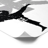 Hai Karate Anwendung mit Vorsicht Retro Aftershave Poster (Ecke)