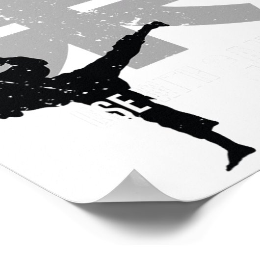 Hai Karate Anwendung mit Vorsicht Retro Aftershave Poster (Ecke)