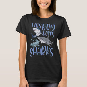 Hai Kids Dieser Junge Lieben Haie T-Shirt