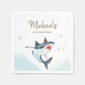 Hai-Kiefer-Einladung Serviette (Vorderseite)