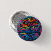 Hai-Kiefer Graffiti Button (Vorne & Hinten)