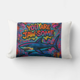 Hai-Kiefer Graffiti Lendenkissen