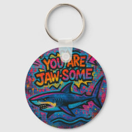 Hai-Kiefer Graffiti Schlüsselanhänger